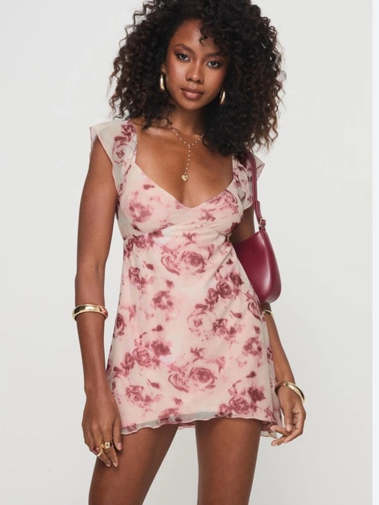 Princess Polly Dresses & Skirts - NWT Princess Polly Trigg Mini Dress - Pink Floral Size 2